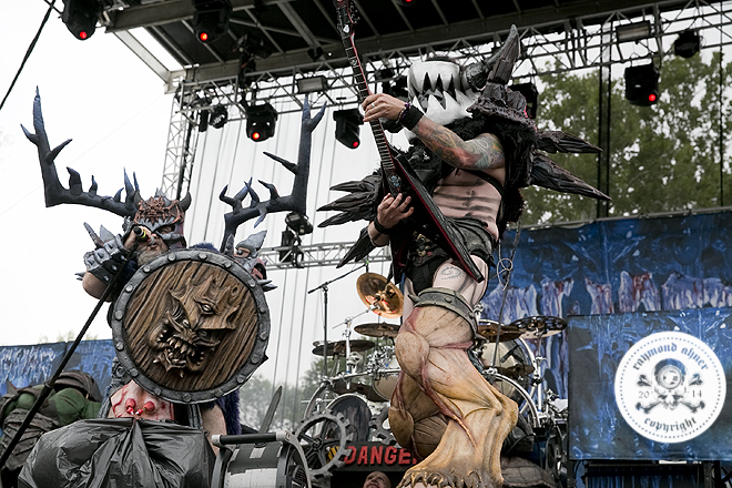 Gwar performs during Day One of Riot Festival on September 12, 2014 at Humboldt Park in Chicago, Illinois